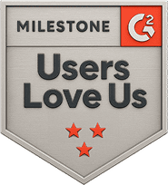 Collaborator erhielt das G2 Milestone Users Love Us Auszeichnungsabzeichen mit drei Sternen.
