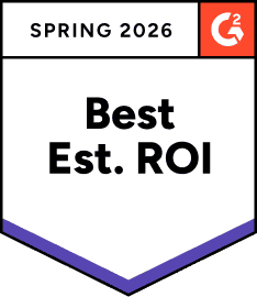 G2 Spring 2026 Best Estimated ROI Abzeichen, verliehen an Collaborator